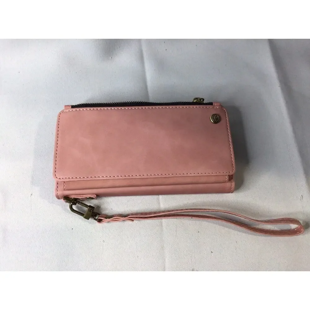 Defencase Compatible with iPhone Xs MAX Case Wallet with RFID Blocking Rose Pink